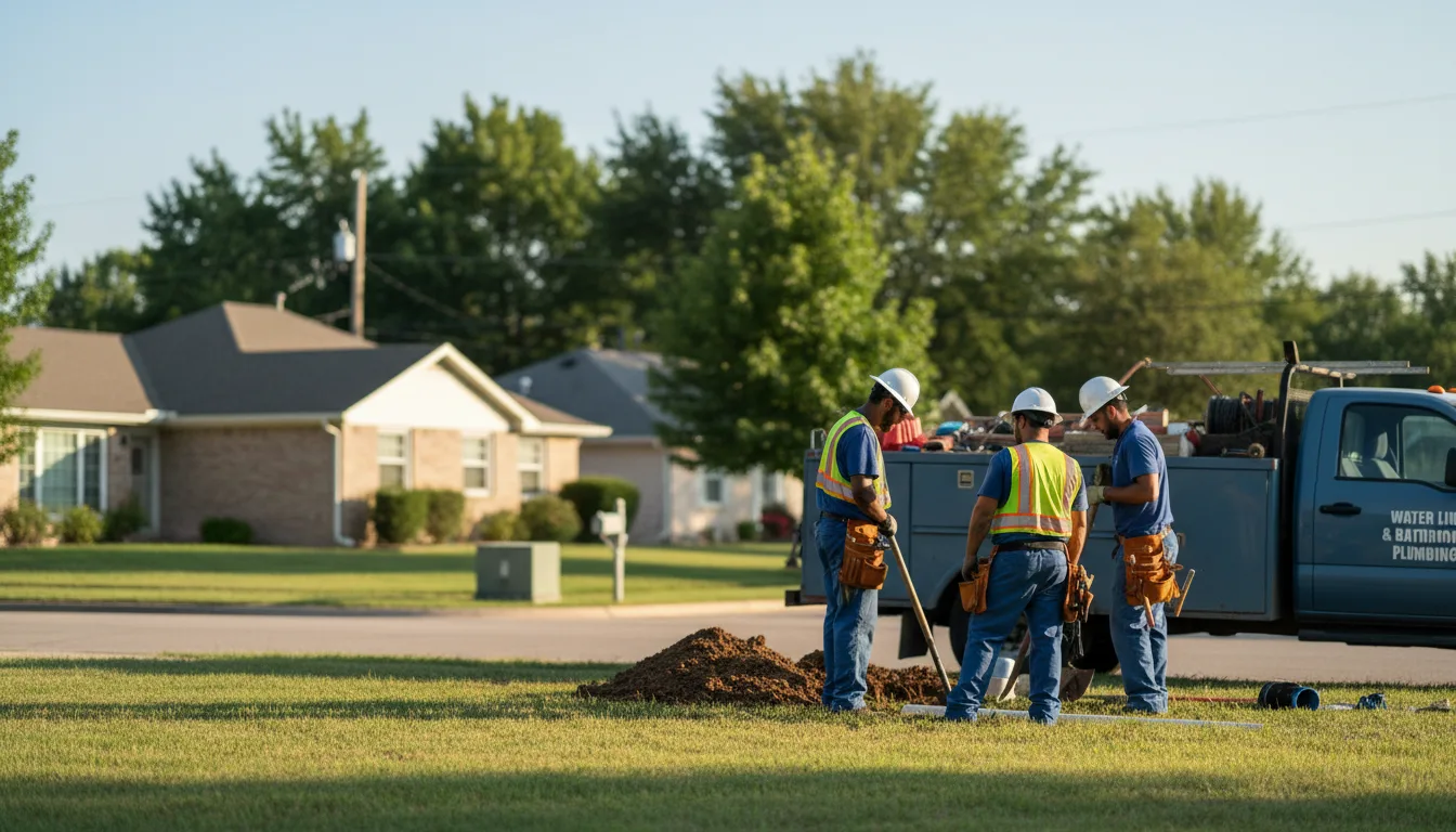 Residential water line and bathroom plumbing service in Ayr, ND